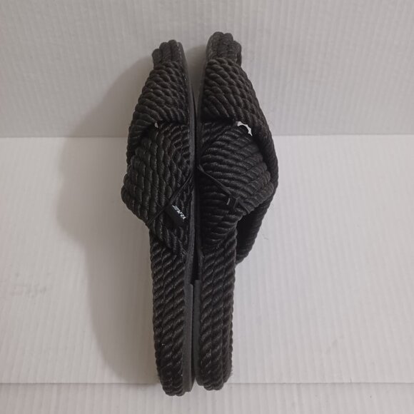 ZARA ROPE SLIDE SANDALS BLACK SIZE 39 - Picture 8 of 12